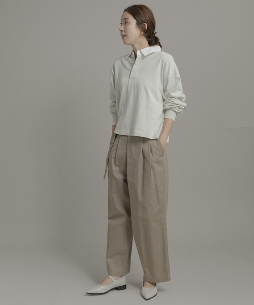 URBAN RESEARCH Sonny Label（アーバンリサーチサニーレーベル）の「TRIPLE CROWN　ショートポロシャツ（ポロシャツ・レディース・ブラック/ベージュ系その他/ナチュラル・MEDIUM）」の14枚目の写真