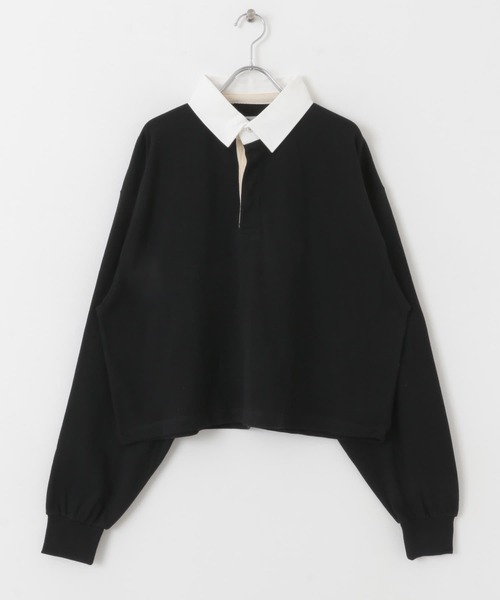 URBAN RESEARCH Sonny Label（アーバンリサーチサニーレーベル）の「TRIPLE CROWN　ショートポロシャツ（ポロシャツ・レディース・ブラック/ベージュ系その他/ナチュラル・MEDIUM）」の16枚目の写真