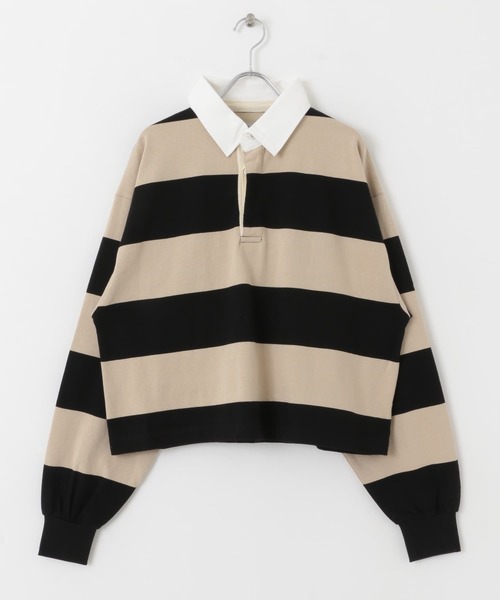 URBAN RESEARCH Sonny Label（アーバンリサーチサニーレーベル）の「TRIPLE CROWN　ショートポロシャツ（ポロシャツ・レディース・ブラック/ベージュ系その他/ナチュラル・MEDIUM）」の17枚目の写真