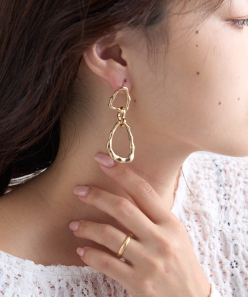 CIAOPANIC TYPY（チャオパニックティピー）の「lilダブルサークルハートピアス（ピアス（両耳用）・レディース・シルバー/ゴールド・ONE SIZE）」の2枚目の写真