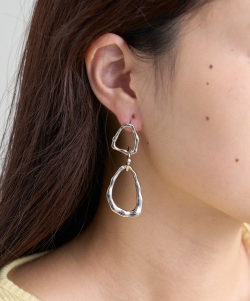 CIAOPANIC TYPY（チャオパニックティピー）の「lilダブルサークルハートピアス（ピアス（両耳用）・レディース・シルバー/ゴールド・ONE SIZE）」の4枚目の写真