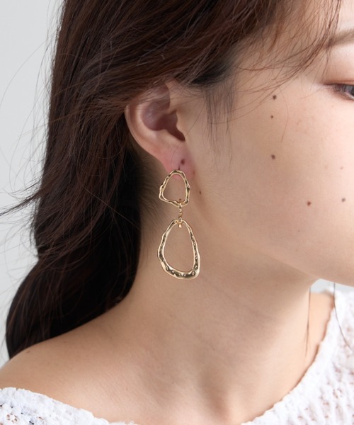 CIAOPANIC TYPY（チャオパニックティピー）の「lilダブルサークルハートピアス（ピアス（両耳用）・レディース・シルバー/ゴールド・ONE SIZE）」の5枚目の写真