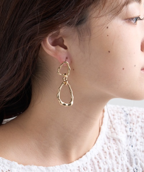 CIAOPANIC TYPY（チャオパニックティピー）の「lilダブルサークルハートピアス（ピアス（両耳用）・レディース・シルバー/ゴールド・ONE SIZE）」の6枚目の写真