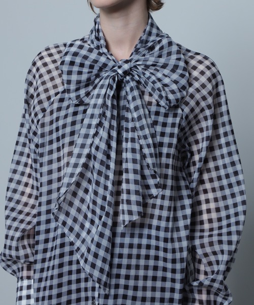 ROSE BUD（ローズバッド）の「ボウタイブラウス（シャツ/ブラウス・レディース・ブラック/ホワイト系その他/ライトグリーン・FREE）」の10枚目の写真