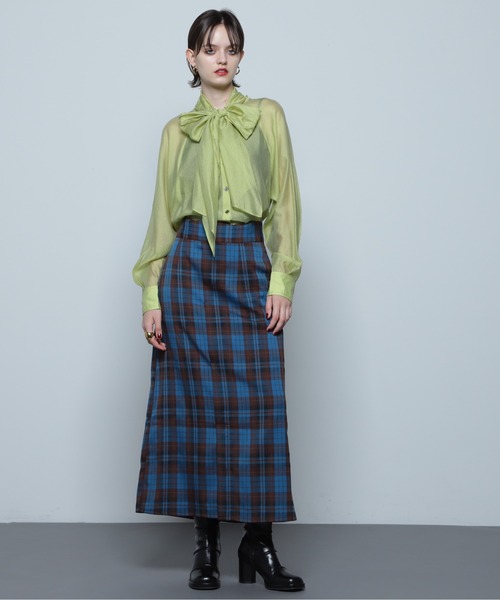 ROSE BUD（ローズバッド）の「ボウタイブラウス（シャツ/ブラウス・レディース・ブラック/ホワイト系その他/ライトグリーン・FREE）」の19枚目の写真