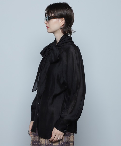 ROSE BUD（ローズバッド）の「ボウタイブラウス（シャツ/ブラウス・レディース・ブラック/ホワイト系その他/ライトグリーン・FREE）」の18枚目の写真