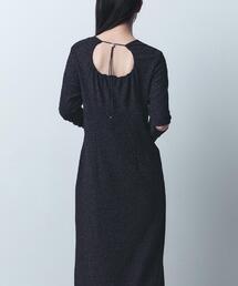 open back lame dress