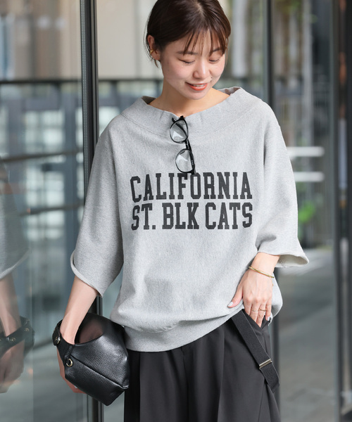 JOURNAL STANDARD relume(ジャーナルスタンダード レリューム)の「《追加》オフショルSWEAT(スウェット・レディース・チャコールグレー/グレー/アイボリー・FREE)」の3枚目の写真