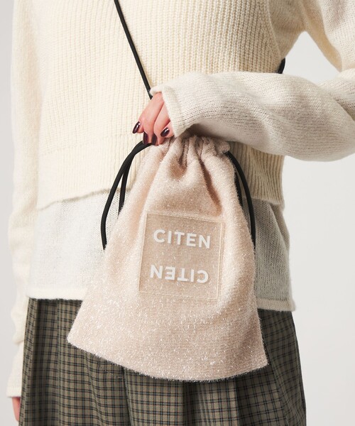CITEN(シテン)の「<CITEN>キラキラニットクリアロゴキンチャクショルダーバッグ(ショルダーバッグ・レディース・ブラック/シルバー/ベージュ/ロイヤルブルー/オリーブ・FREE)」の12枚目の写真
