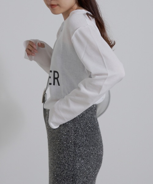 CIAOPANIC TYPY（チャオパニックティピー）の「シアースムースアソートプリントTEE（Tシャツ/カットソー・レディース・チャコールグレー/アイボリー/グレー系その他/ホワイト・ONE SIZE）」の17枚目の写真