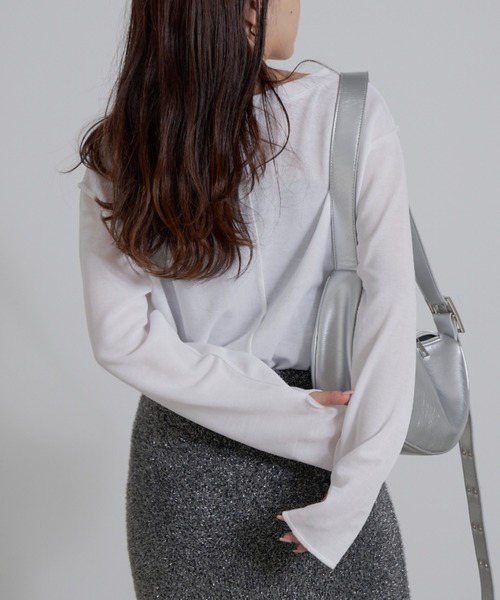 CIAOPANIC TYPY（チャオパニックティピー）の「シアースムースアソートプリントTEE（Tシャツ/カットソー・レディース・チャコールグレー/アイボリー/グレー系その他/ホワイト・ONE SIZE）」の18枚目の写真