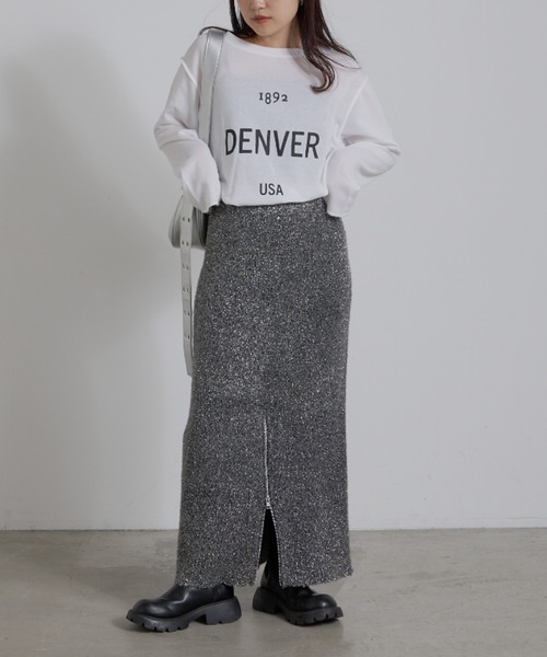 CIAOPANIC TYPY（チャオパニックティピー）の「シアースムースアソートプリントTEE（Tシャツ/カットソー・レディース・チャコールグレー/アイボリー/グレー系その他/ホワイト・ONE SIZE）」の20枚目の写真