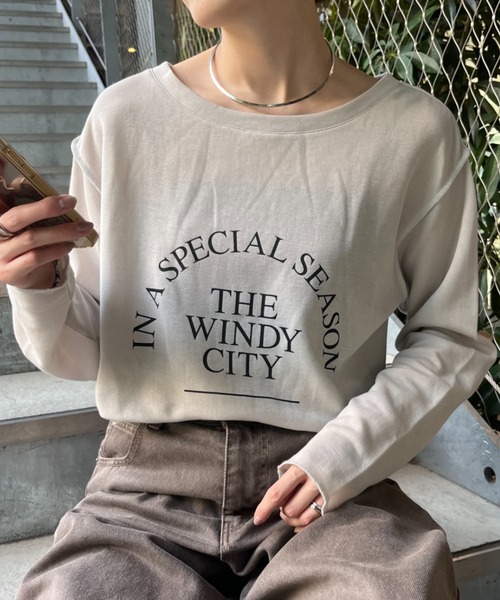 CIAOPANIC TYPY（チャオパニックティピー）の「シアースムースアソートプリントTEE（Tシャツ/カットソー・レディース・チャコールグレー/アイボリー/グレー系その他/ホワイト・ONE SIZE）」の10枚目の写真