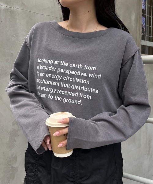 CIAOPANIC TYPY（チャオパニックティピー）の「シアースムースアソートプリントTEE（Tシャツ/カットソー・レディース・チャコールグレー/アイボリー/グレー系その他/ホワイト・ONE SIZE）」の12枚目の写真