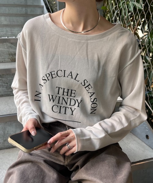 CIAOPANIC TYPY（チャオパニックティピー）の「シアースムースアソートプリントTEE（Tシャツ/カットソー・レディース・チャコールグレー/アイボリー/グレー系その他/ホワイト・ONE SIZE）」の9枚目の写真