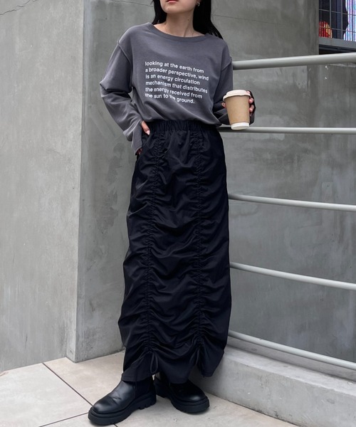 CIAOPANIC TYPY（チャオパニックティピー）の「シアースムースアソートプリントTEE（Tシャツ/カットソー・レディース・チャコールグレー/アイボリー/グレー系その他/ホワイト・ONE SIZE）」の14枚目の写真