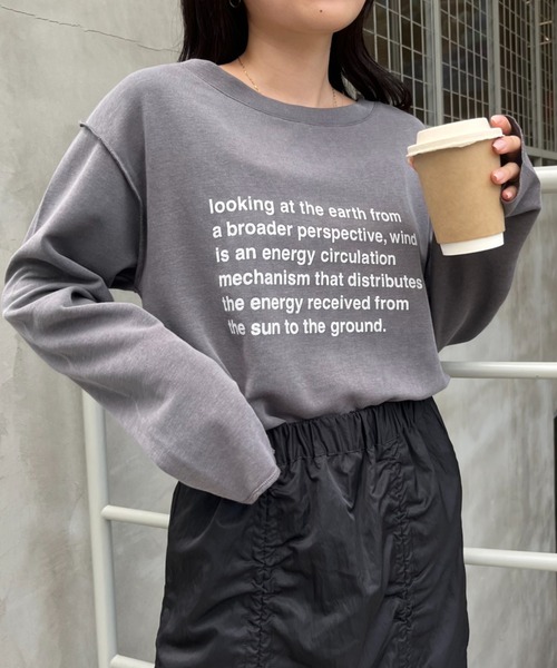 CIAOPANIC TYPY（チャオパニックティピー）の「シアースムースアソートプリントTEE（Tシャツ/カットソー・レディース・チャコールグレー/アイボリー/グレー系その他/ホワイト・ONE SIZE）」の13枚目の写真