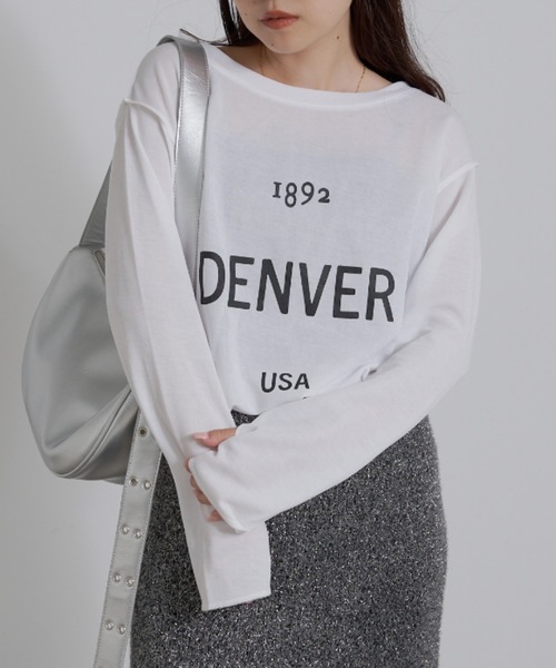 CIAOPANIC TYPY（チャオパニックティピー）の「シアースムースアソートプリントTEE（Tシャツ/カットソー・レディース・チャコールグレー/アイボリー/グレー系その他/ホワイト・ONE SIZE）」の15枚目の写真