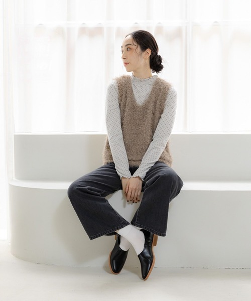 セール】3ゲージフサフサヤーンベスト（ベスト）｜studio CLIP