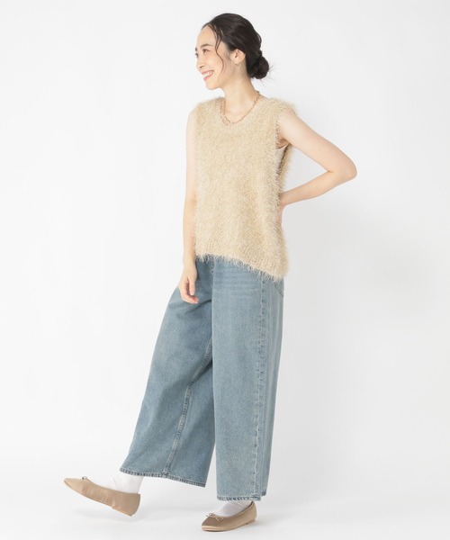 studio CLIP(スタディオクリップ)の「3ゲージフサフサヤーンベスト(ベスト・レディース・ベージュ/サンドグレー/ライトブルー・FREE)」の16枚目の写真