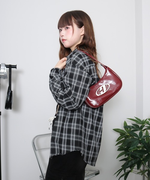 almo(アルモ)の「ペイルチェックシャツ(se)(シャツ/ブラウス・レディース・ベージュ/グリーン/レッド/サックスブルー/ブラック・FREE)」の14枚目の写真