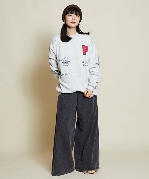 【セール】限定展開 PaRappa the Rapper/パラッパラッパー 別注 リラックスフィット ランダムプリント クルーネックスウェット/Random（スウェット）｜FREAK'S STORE（フリークスストア）