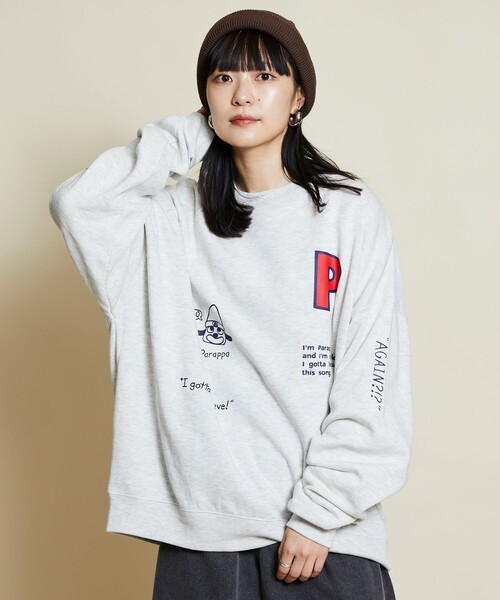【セール】限定展開 PaRappa the Rapper/パラッパラッパー 別注 リラックスフィット ランダムプリント クルーネックスウェット/Random（スウェット）｜FREAK'S STORE（フリークスストア）
