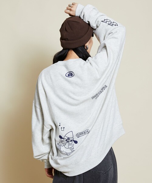 【セール】限定展開 PaRappa the Rapper/パラッパラッパー 別注 リラックスフィット ランダムプリント クルーネックスウェット/Random（スウェット）｜FREAK'S STORE（フリークスストア）