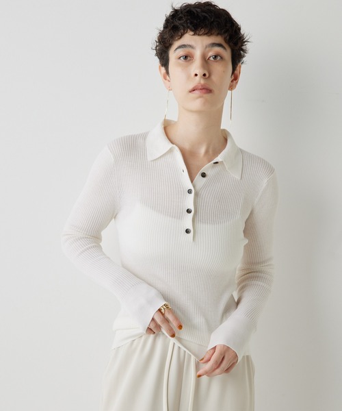 Whim Gazette（ウィムガゼット）の「ポロカラーセーター（ニット