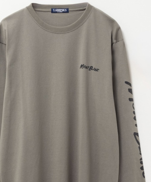 Mac-House(マックハウス)の「T-GRAPHICS 袖ロゴプリント長袖Tシャツ(Tシャツ/カットソー・メンズ・ホワイト/ブラック/カーキ/ブルーグレー・S/M/L/XL)」の4枚目の写真