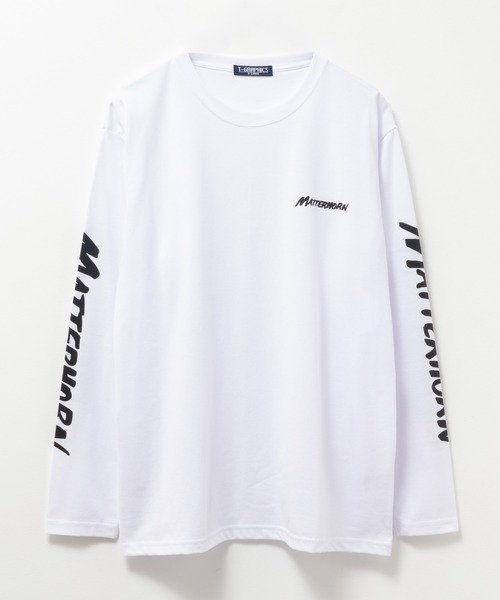 Mac-House(マックハウス)の「T-GRAPHICS 袖ロゴプリント長袖Tシャツ(Tシャツ/カットソー・メンズ・ホワイト/ブラック/カーキ/ブルーグレー・S/M/L/XL)」の5枚目の写真