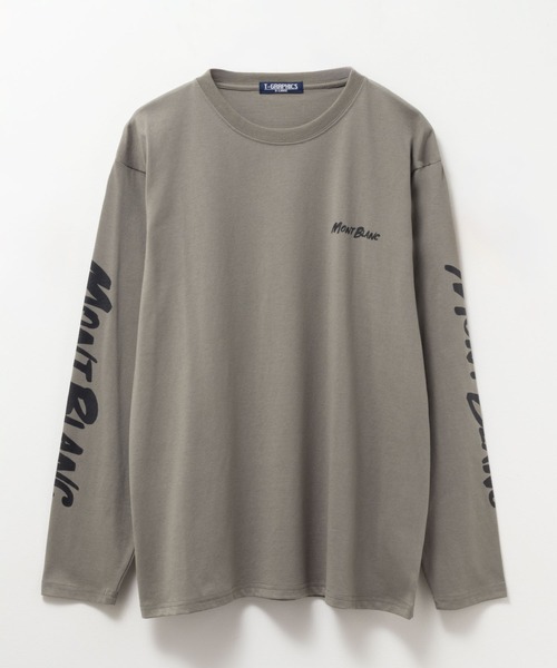 Mac-House(マックハウス)の「T-GRAPHICS 袖ロゴプリント長袖Tシャツ(Tシャツ/カットソー・メンズ・ホワイト/ブラック/カーキ/ブルーグレー・S/M/L/XL)」の17枚目の写真