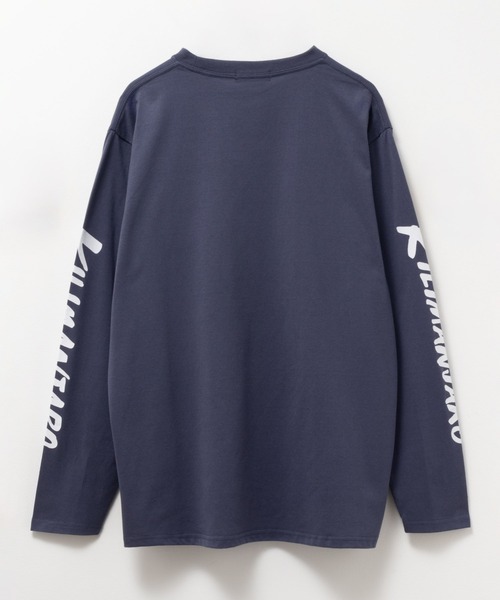 Mac-House(マックハウス)の「T-GRAPHICS 袖ロゴプリント長袖Tシャツ(Tシャツ/カットソー・メンズ・ホワイト/ブラック/カーキ/ブルーグレー・S/M/L/XL)」の14枚目の写真