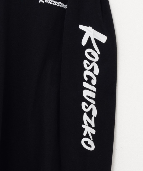 Mac-House(マックハウス)の「T-GRAPHICS 袖ロゴプリント長袖Tシャツ(Tシャツ/カットソー・メンズ・ホワイト/ブラック/カーキ/ブルーグレー・S/M/L/XL)」の11枚目の写真