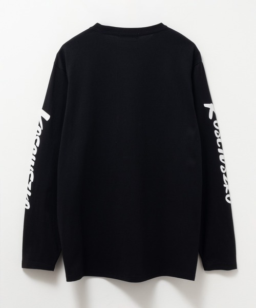 Mac-House(マックハウス)の「T-GRAPHICS 袖ロゴプリント長袖Tシャツ(Tシャツ/カットソー・メンズ・ホワイト/ブラック/カーキ/ブルーグレー・S/M/L/XL)」の10枚目の写真