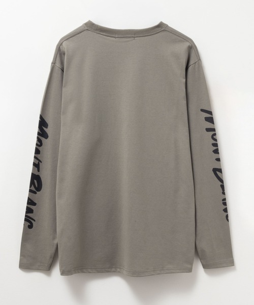 Mac-House(マックハウス)の「T-GRAPHICS 袖ロゴプリント長袖Tシャツ(Tシャツ/カットソー・メンズ・ホワイト/ブラック/カーキ/ブルーグレー・S/M/L/XL)」の18枚目の写真