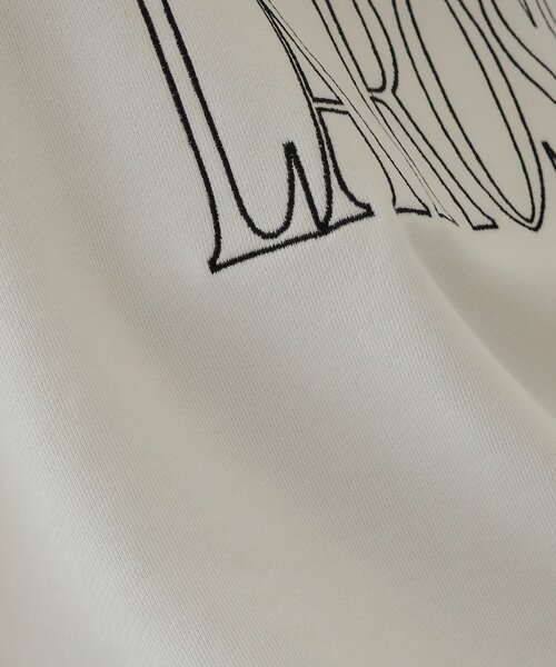 OPAQUE.CLIP（オペークドットクリップ）の「◆《美人百花掲載》ロゴ裏毛ショートトップス【洗濯機洗い可】（Tシャツ/カットソー・レディース・ホワイト/ネイビー/グレー・38/40/42）」の7枚目の写真