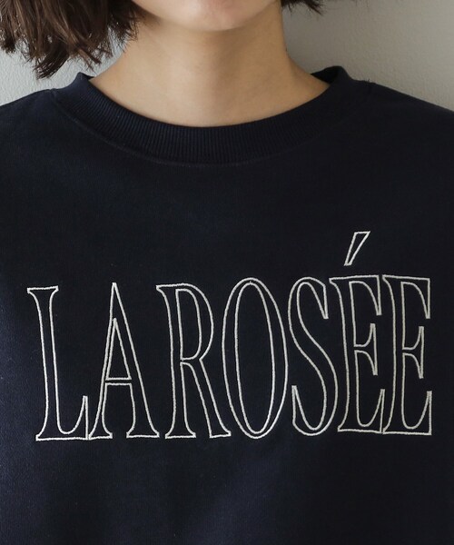 OPAQUE.CLIP（オペークドットクリップ）の「◆《美人百花掲載》ロゴ裏毛ショートトップス【洗濯機洗い可】（Tシャツ/カットソー・レディース・ホワイト/ネイビー/グレー・38/40/42）」の19枚目の写真