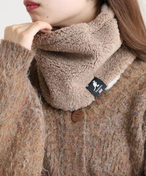サンフラワー ミンクファー ネックウォーマー スヌード ブラウン サンフラワー ミンクファー ネックウォーマー スヌード ブラウン