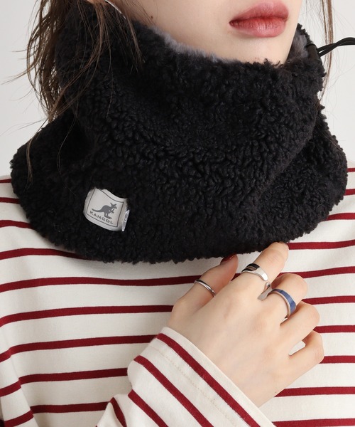 KANGOL(カンゴール)の「KANGOL ボア&フェイクファーネックウォーマー(ネックウォーマー/スヌード・レディース・グレイッシュベージュ/ブラック/ブラック系/ベージュ/オフホワイト・FREE)」の11枚目の写真