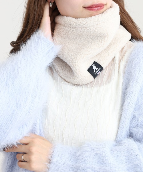 KANGOL(カンゴール)の「KANGOL ボア&フェイクファーネックウォーマー(ネックウォーマー/スヌード・レディース・グレイッシュベージュ/ブラック/ブラック系/ベージュ/オフホワイト・FREE)」の22枚目の写真