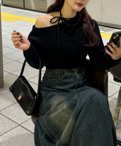 efill（エフィル）の「スクエア クラッチバック / ハンドバック（ハンドバッグ・レディース・ブラック・FREE）」の8枚目の写真