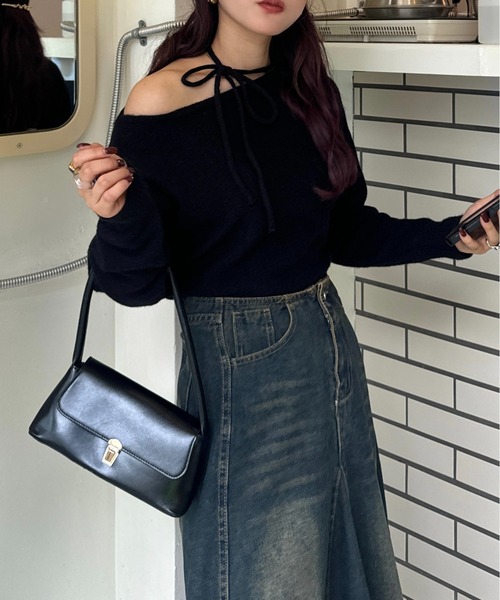 efill（エフィル）の「スクエア クラッチバック / ハンドバック（ハンドバッグ・レディース・ブラック・FREE）」の19枚目の写真