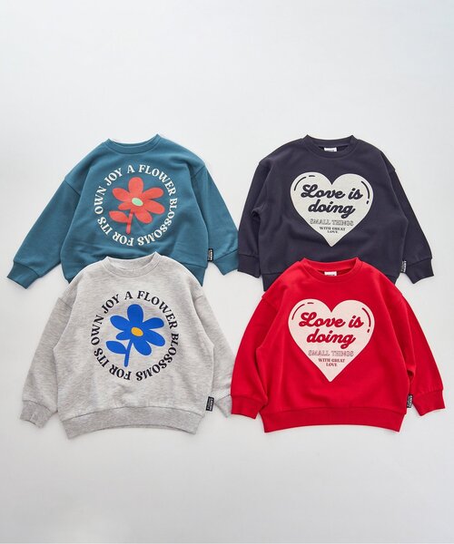 BREEZE(ブリーズ)の「【WEB限定】ハートフラワートレーナー(スウェット・キッズ・レッド/ブラック/ブルー/グレー・80/90/130/140/100/110/120)」の17枚目の写真