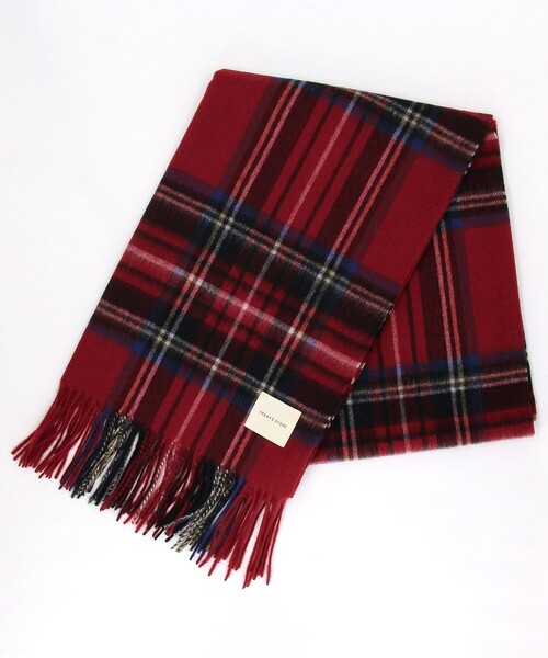 FREAK'S STORE（フリークスストア）の「ウールチェックマフラー（マフラー・レディース・レッド/グリーン/イエロー・ONE SIZE）」の3枚目の写真