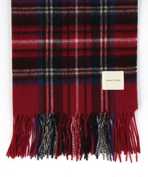 FREAK'S STORE（フリークスストア）の「ウールチェックマフラー（マフラー・レディース・レッド/グリーン/イエロー・ONE SIZE）」の4枚目の写真