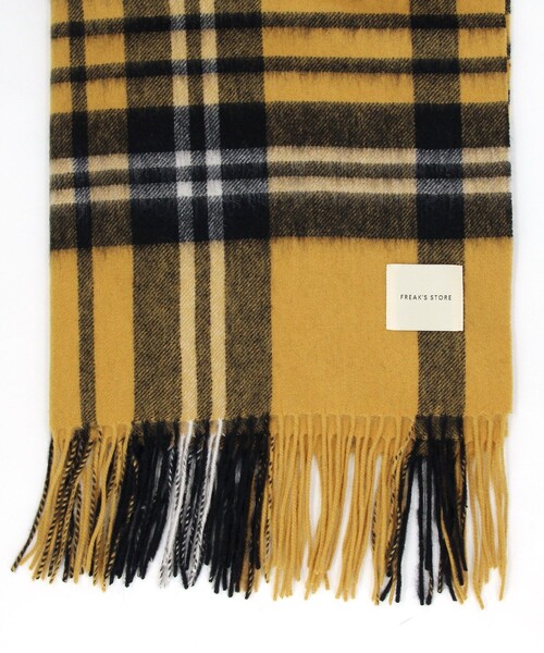 FREAK'S STORE（フリークスストア）の「ウールチェックマフラー（マフラー・レディース・レッド/グリーン/イエロー・ONE SIZE）」の7枚目の写真