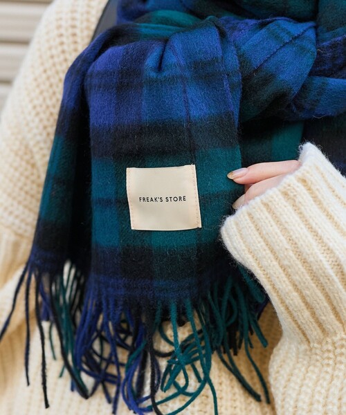 FREAK'S STORE（フリークスストア）の「ウールチェックマフラー（マフラー・レディース・レッド/グリーン/イエロー・ONE SIZE）」の12枚目の写真