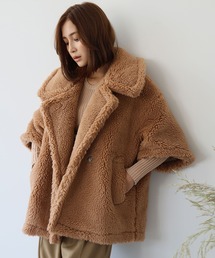 【VERY 1月号掲載】ビッグカラーオーバーサイズミドル丈ボアコート