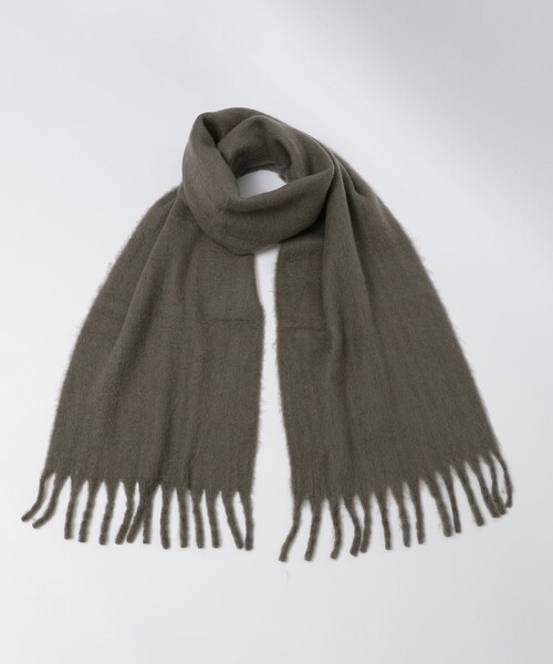 SHIPS（シップス）の「【WEB限定】SHIPS:〈洗濯機可能〉ボリューム マフラー (ソリッド)（マフラー・メンズ・グレー/ナチュラル/グリーン・ONE SIZE）」の7枚目の写真